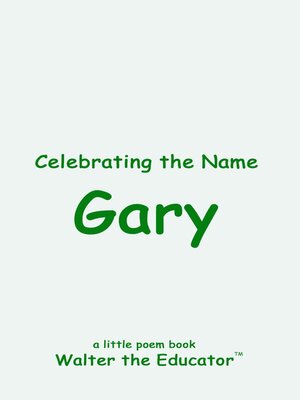 cover image of Celebrating the Name Gary